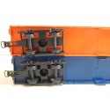 FOBBI LOT DE DEUX VOITURE BLEU TEN SNCF ET ORANGE SNCF HO