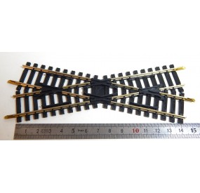 JOUEF CROISEMENT 22,30° LONG 153 MM RAILS MAILLECHORT CODE 100