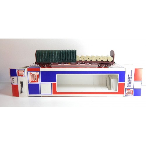 REF 6753 JOUEF WAGON DEMI BACHER VERT A BOGIES HO EN BOITE BBR