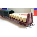 REF 6753 JOUEF WAGON DEMI BACHER VERT A BOGIES HO EN BOITE BBR