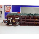 REF 6753 JOUEF WAGON DEMI BACHER VERT A BOGIES HO EN BOITE BBR