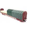 JOUEF WAGON DEMI BACHER A BOGIES + CHARGEMENT HO SANS BOITE