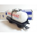 REF 702 HORNBY WAGON CITERNE PRIMAGAZ BLANC EN BOITE BLEU REF 702 N°2