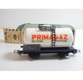REF 702 HORNBY WAGON CITERNE PRIMAGAZ BLANC EN BOITE VERTE REF 702 N°2