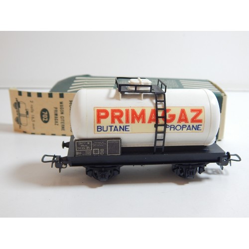 REF 702 HORNBY WAGON CITERNE PRIMAGAZ BLANC EN BOITE VERTE REF 702 N°2
