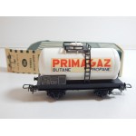 REF 702 HORNBY WAGON CITERNE PRIMAGAZ BLANC EN BOITE VERTE