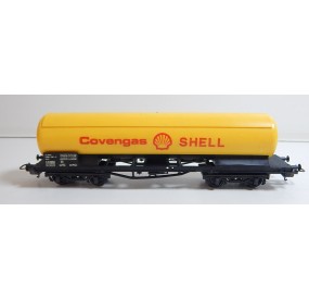 LIMA WAGON CITERNE JAUNE A BOGIES COVERGAS - SLELL - HO SANS BOITE