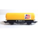 LIMA WAGON CITERNE JAUNE A ESSIEUX TOTAL - HO SANS BOITE