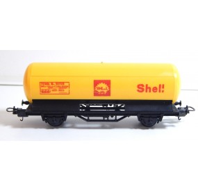 LIMA WAGON CITERNE JAUNE A ESSIEUX SHELL - HO SANS BOITE