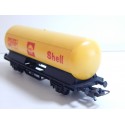 LIMA WAGON CITERNE JAUNE A ESSIEUX SHELL - HO SANS BOITE