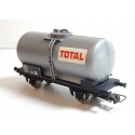 JOUEF UN WAGON CITERNE TOTAL GRISE A ESSIEUX HO SANS BOITE