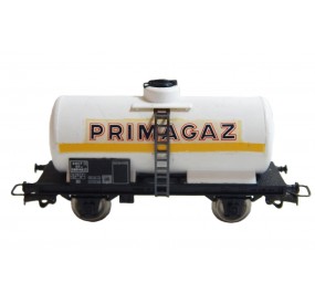 WAGON CITERNE A ESSIEUX PRIMAGAZ BLANC ECHELLE METAL JOUEF - HO
