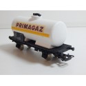 WAGON CITERNE A ESSIEUX PRIMAGAZ BLANC ECHELLE METAL JOUEF - HO