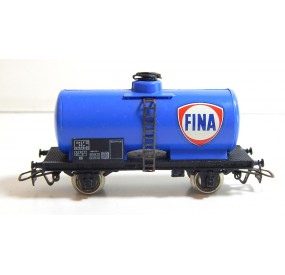 UN WAGON CITERNE JOUEF A ESSIEUX FINA BLEU HO SANS BOITE