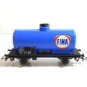 UN WAGON CITERNE JOUEF A ESSIEUX FINA BLEU HO SANS BOITE