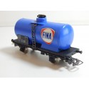 UN WAGON CITERNE JOUEF A ESSIEUX FINA BLEU HO SANS BOITE