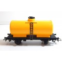 JOUEF WAGON CITERNE JAUNE SHELL A ESSIEUX MARQUAGE UN COTE HO SANS BOITE