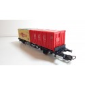 LIMA WAGON PLAT A ESSIEUX DEUX CONTENEURS ACL ET SEA LAND HO SANS BOITE