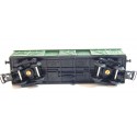 JOUEF WAGON COUVERT TP VERT TOIT NOIR A BOGIES HO SANS BOITE