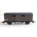 HORNBY WAGON COUVERT MARRON TOIT NOIR A ESSIEUX HO SANS BOITE