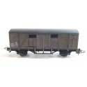 HORNBY WAGON COUVERT MARRON TOIT NOIR A ESSIEUX HO SANS BOITE