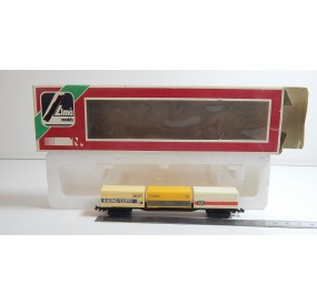 320486 LIMA WAGON PLAT 3 CONTENEURS HAPAG EN BOITE ECHELLE N 1/160