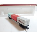 320487 LIMA WAGON PLAT 3 CONTENEURS SAE LAND EN BOITE ECHELLE N 1/160
