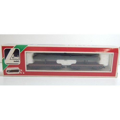 320482 LIMA WAGON PLAT DOUBLE CHARGER DE TUBES EN BOITE ECHELLE N 1/160