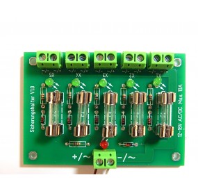 CC5036 - MODULE CARTE FUSIBLE 5 VOIES PROTECTION TRAIN TOUTES ECHELLES HO N O