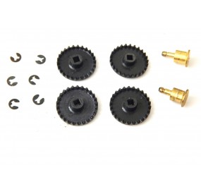 R 258 LOT DE 4 COURONNE DIM 14 MM AVEC CLIPS JOUEF - HO