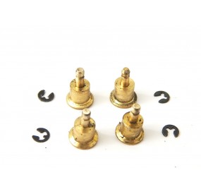 R 3236 - LOT DE 4 AXE DE FIXATION BOGIE CAPTEUR JOUEF AVEC CLIPS- HO