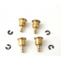 R 3236 - LOT DE 4 AXE DE FIXATION BOGIE CAPTEUR JOUEF AVEC CLIPS- HO