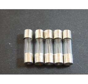 Réf 5032 LOT DE 5 FUSIBLES EN VERRE 2 AMPERE 5 X 20 mm