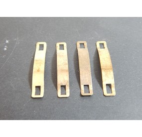 R 260 - LOT DE 4 BRIDES FINE DE FIXATION MOTEUR DE LOCOMOTIVE JOUEF - HO