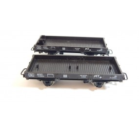 REF 16549 LOT DE DEUX WAGON MT GRUE COCKERILL MARRON FONCER HO