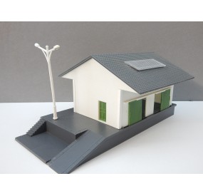 JOUEF MAQUETTE HANGAR DEPOT MARCHANDISES EN BON ETAT + LAMPADAIRE HO
