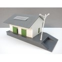 JOUEF MAQUETTE HANGAR DEPOT MARCHANDISES EN BON ETAT + LAMPADAIRE HO