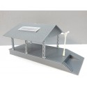 JOUEF MAQUETTE HANGAR OUVERT EN BON ETAT + LAMPADAIRE HO