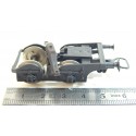 R 16611 UN BOGIE ROUES METAL BRUNIE GRUE COCKERILL JOUEF ATTELAGE PLASTIQUE HO