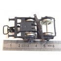 R 16611 UN BOGIE ROUES METAL BRUNIE GRUE COCKERILL JOUEF ATTELAGE PLASTIQUE HO