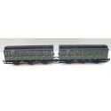 MARKLIN LOT DE DEUX VOITURE 2 CL 3 PATTES ESSIEUX 2 RAILS HO SANS BOITE
