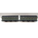 MARKLIN LOT DE DEUX VOITURE 2 CL 3 PATTES ESSIEUX 2 RAILS HO SANS BOITE