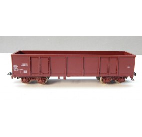 JOUEF WAGON TOMBEREAU MARRON A BOGIES A BORD HAUT SANS BOITE HO