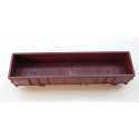 JOUEF WAGON TOMBEREAU MARRON A BOGIES A BORD HAUT SANS BOITE HO