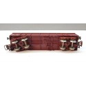 JOUEF WAGON TOMBEREAU MARRON A BOGIES A BORD HAUT SANS BOITE HO