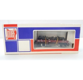 Réf 6451 - JOUEF WAGONS PLAT 2 JEEP HO EN BOITE BBR