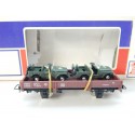 Réf 6451 - JOUEF WAGONS PLAT 2 JEEP HO EN BOITE BBR