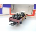 Réf 6451 - JOUEF WAGONS PLAT 2 JEEP HO EN BOITE BBR