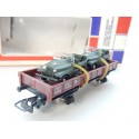 Réf 6451 - JOUEF WAGONS PLAT 2 JEEP HO EN BOITE BBR