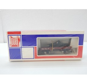Réf 6452 - JOUEF WAGONS PLAT + CHAR HO EN BOITE BLEU NEUF BRISTER